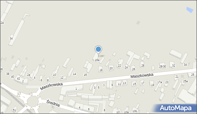 Ozorków, Maszkowska, 16b, mapa Ozorków
