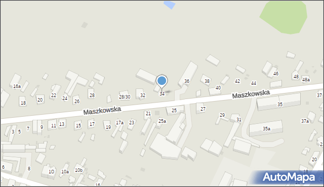 Ozorków, Maszkowska, 34, mapa Ozorków