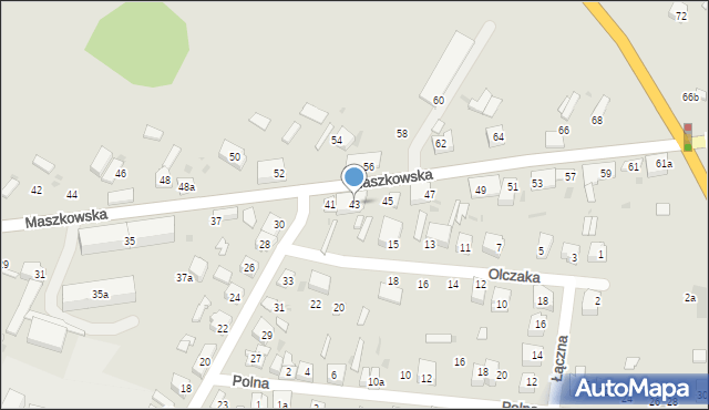 Ozorków, Maszkowska, 43, mapa Ozorków