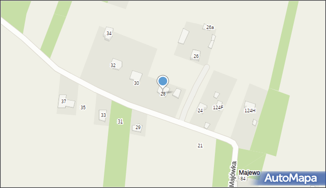 Parznice, Majewskiego Józefa, 28, mapa Parznice