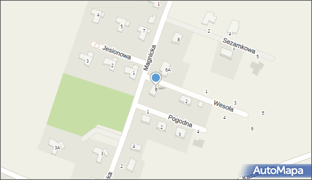 Pełczyce, Magnicka, 6, mapa Pełczyce