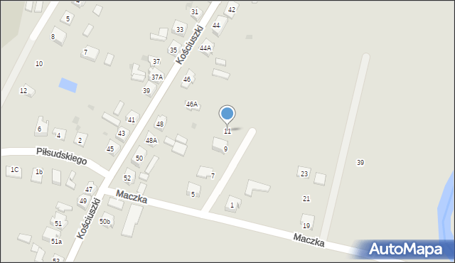 Pelplin, Maczka Stanisława, gen., 11, mapa Pelplin