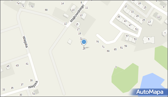 Pępowo, Majkowskiego Aleksandra, dr., 25, mapa Pępowo