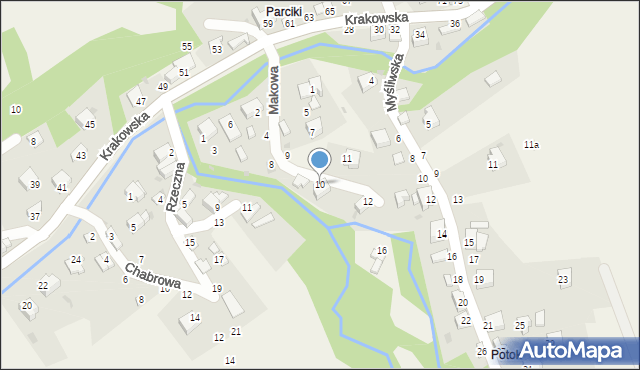 Pewel Ślemieńska, Makowa, 10, mapa Pewel Ślemieńska