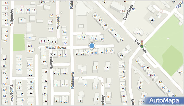 Piaseczno, Malachitowa, 26, mapa Piaseczno