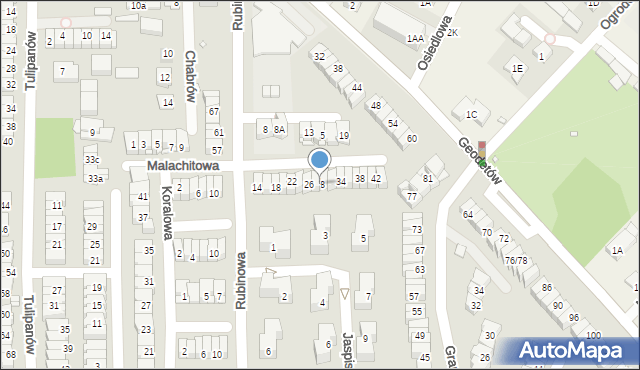 Piaseczno, Malachitowa, 28, mapa Piaseczno