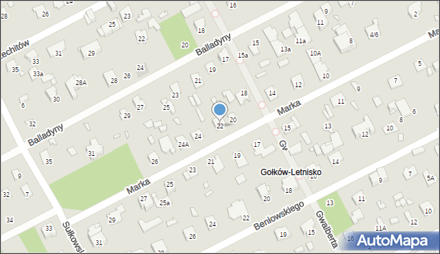 Piaseczno, Marka, ks., 22, mapa Piaseczno