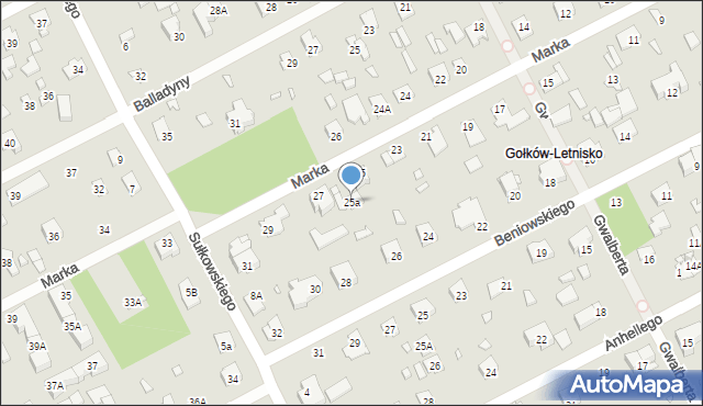 Piaseczno, Marka, ks., 25a, mapa Piaseczno