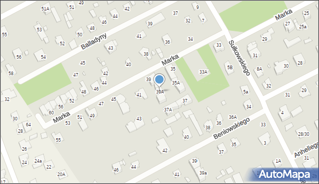 Piaseczno, Marka, ks., 39A, mapa Piaseczno