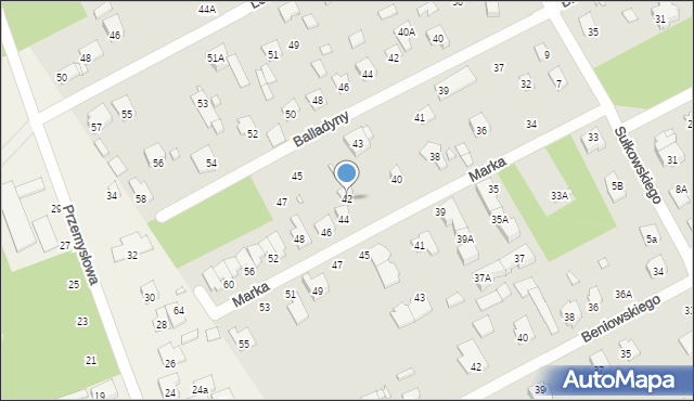 Piaseczno, Marka, ks., 42, mapa Piaseczno