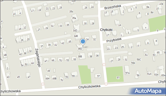 Piaseczno, Markowskiego, 38c, mapa Piaseczno