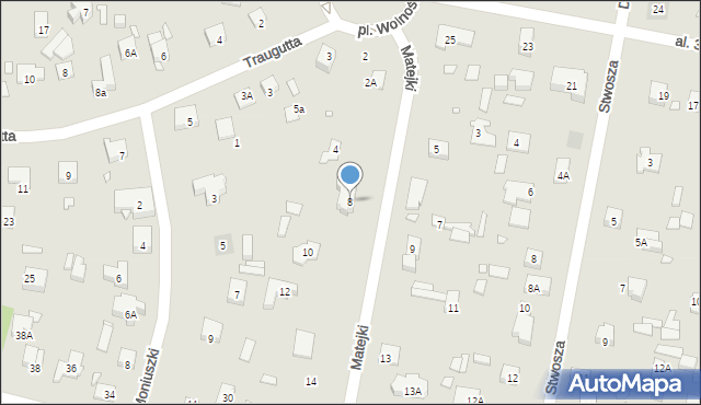 Piaseczno, Matejki Jana, 8, mapa Piaseczno