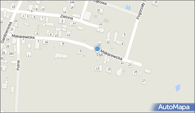 Piaski, Makarewicka, 13B, mapa Piaski