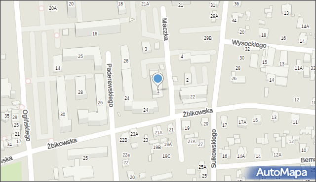Piastów, Maczka Stanisława, gen., 1, mapa Piastów