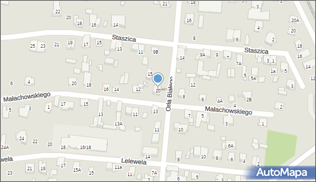 Piastów, Małachowskiego Stanisława, 10, mapa Piastów