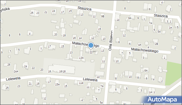 Piastów, Małachowskiego Stanisława, 11, mapa Piastów