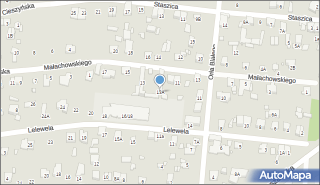 Piastów, Małachowskiego Stanisława, 13A, mapa Piastów
