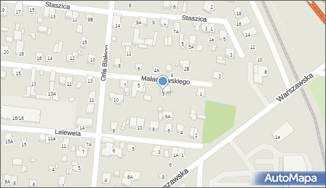 Piastów, Małachowskiego Stanisława, 3, mapa Piastów
