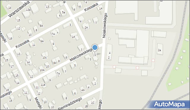 Piastów, Malczewskiego Jacka, 1, mapa Piastów