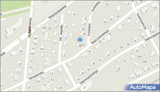 Piastów, Malczewskiego Jacka, 38, mapa Piastów