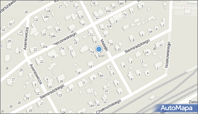 Piastów, Matejki Jana, 7, mapa Piastów