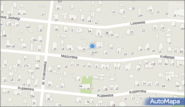 Piastów, Mazurska, 12, mapa Piastów