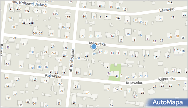 Piastów, Mazurska, 19, mapa Piastów