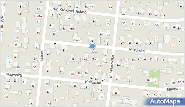 Piastów, Mazurska, 27, mapa Piastów