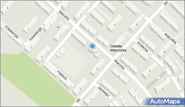 Piekary Śląskie, Maczka Stanisława, gen., 7, mapa Piekary Śląskie