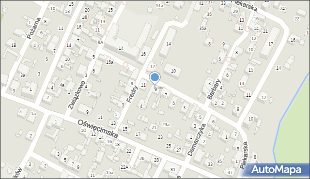 Piekary Śląskie, Makowskiego Tadeusza, 9, mapa Piekary Śląskie