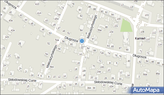 Piekary Śląskie, Makuszyńskiego Kornela, 12, mapa Piekary Śląskie