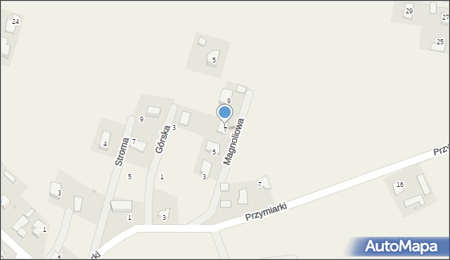Pielgrzymowice, Magnoliowa, 7, mapa Pielgrzymowice