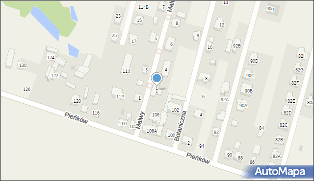 Pieńków, Malwy, 2, mapa Pieńków