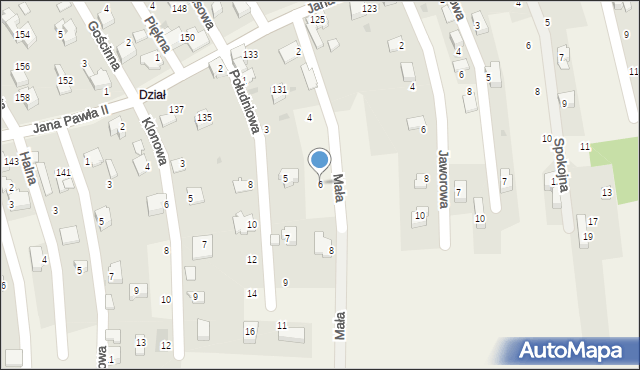 Pietrzykowice, Mała, 6, mapa Pietrzykowice