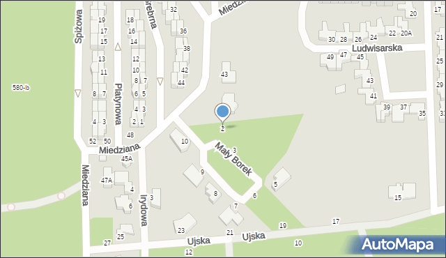 Piła, Mały Borek, 2, mapa Piły