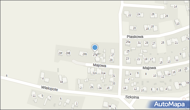 Pilchowice, Majowa, 27a, mapa Pilchowice
