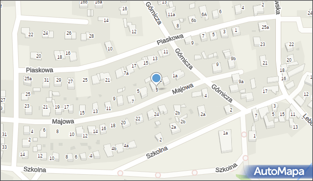 Pilchowice, Majowa, 3, mapa Pilchowice