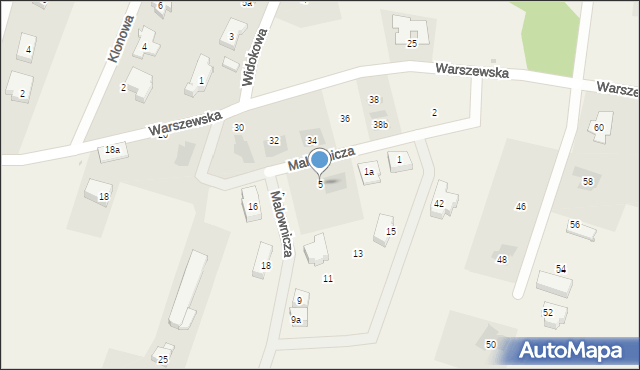 Pilchowo, Malownicza, 5, mapa Pilchowo