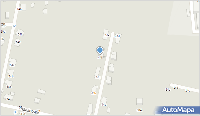 Piotrków Trybunalski, Malinowa, 44f, mapa Piotrków Trybunalski