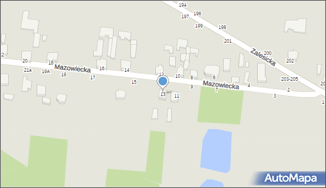 Piotrków Trybunalski, Mazowiecka, 13, mapa Piotrków Trybunalski