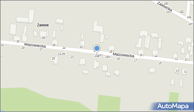 Piotrków Trybunalski, Mazowiecka, 21a, mapa Piotrków Trybunalski