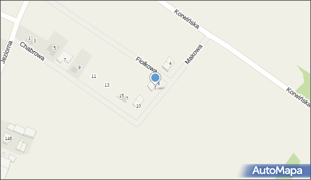 Piotrowice, Makowa, 6a, mapa Piotrowice