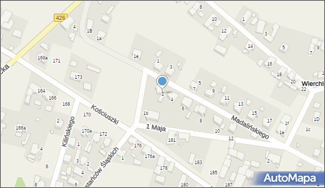 Piotrówka, Madalińskiego, 2, mapa Piotrówka