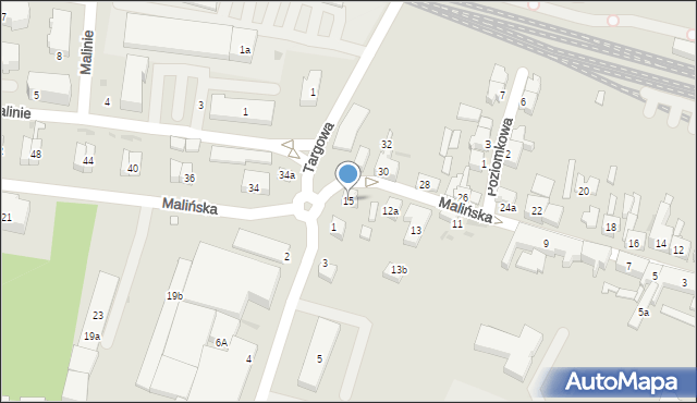 Pleszew, Malińska, 15, mapa Pleszew