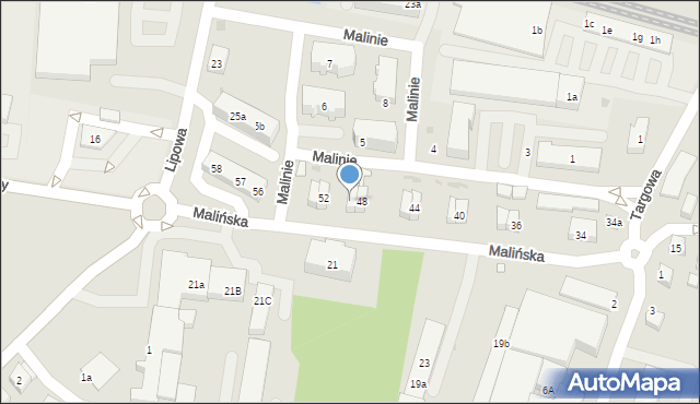 Pleszew, Malińska, 50, mapa Pleszew