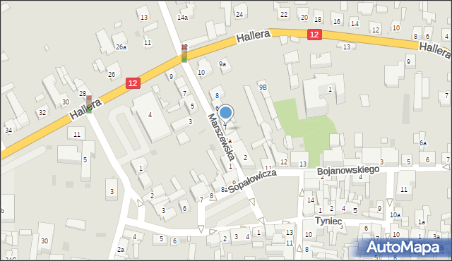 Pleszew, Marszewska, 4a, mapa Pleszew