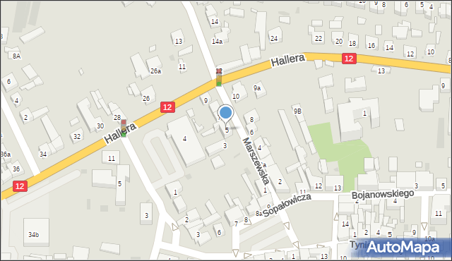 Pleszew, Marszewska, 5, mapa Pleszew