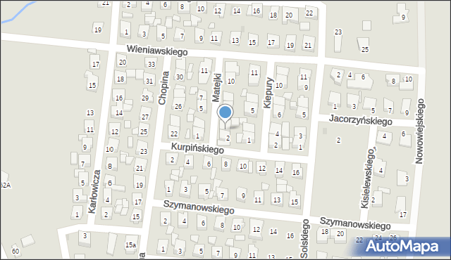 Pleszew, Matejki Jana, 4, mapa Pleszew