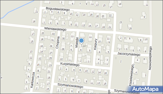 Pleszew, Matejki Jana, 8, mapa Pleszew