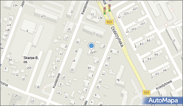 Płock, Mała, 13, mapa Płock